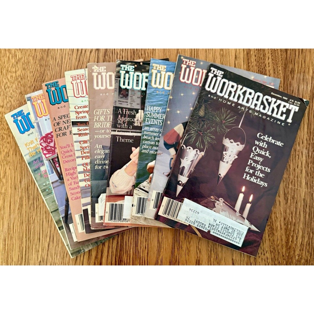 The Workbasket Illustrated Crafts Magazine 1989 Lot of 9